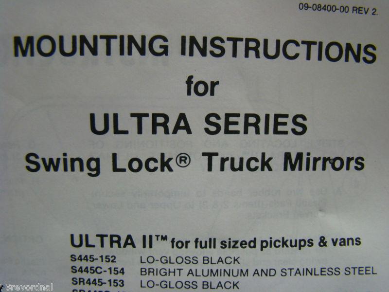 Swing Lock Truck Door Folding Mirror 6x9 Side View West Coast 70's - 80's BLACK, US $85.00, image 7