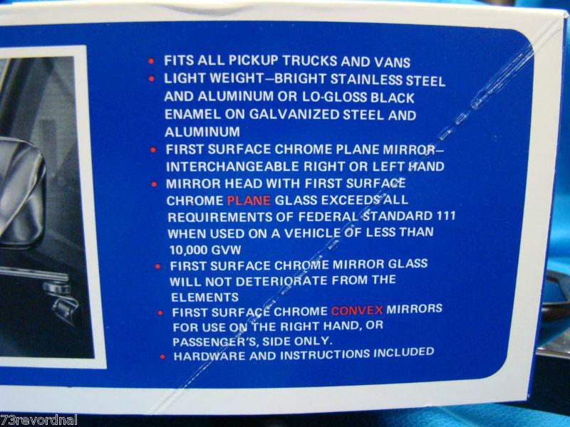 Swing Lock Truck Door Folding Mirror 6x9 Side View West Coast 70's - 80's BLACK, US $85.00, image 10