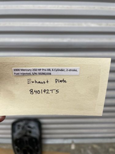 Mercury 250 HP Pro XB Exhaust Plate 3.0 L 840192T5, US $750.00, image 4
