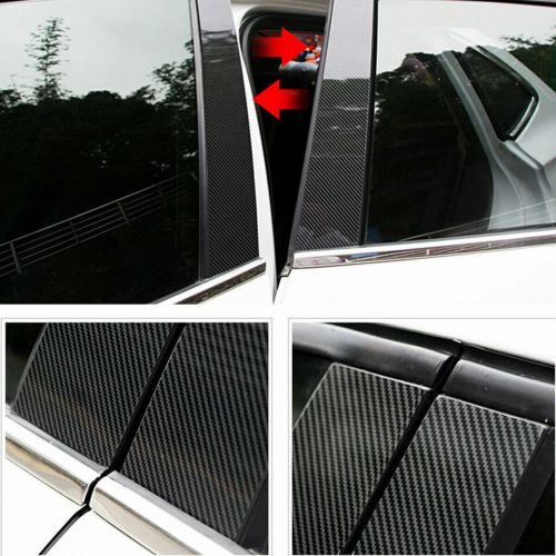 6x Fit For Audi A3 Sedan 2021-2024 Carbon Fiber Car Door Pillar Posts Trim Cover, US $15.94, image 3