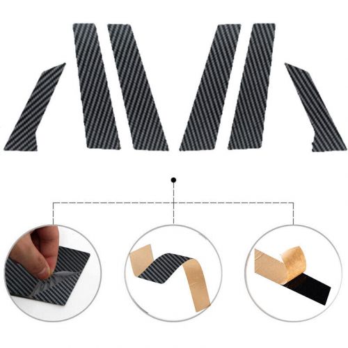 6x Fit For Audi A3 Sedan 2021-2024 Carbon Fiber Car Door Pillar Posts Trim Cover, US $15.94, image 8