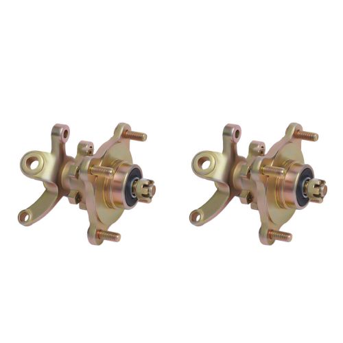 Atv front steering knuckle+brake caliper rotor+4 stud wheel hub for go kart quad