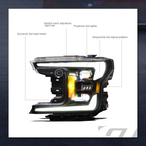 For 2018-2020 F150 Black/Blk Full LED Switchback Sequential Projector Headlights, US $404.00, image 6