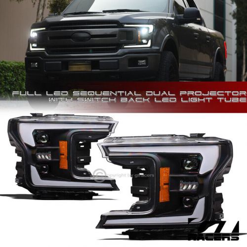For 2018-2020 F150 Black/Blk Full LED Switchback Sequential Projector Headlights, US $404.00, image 8