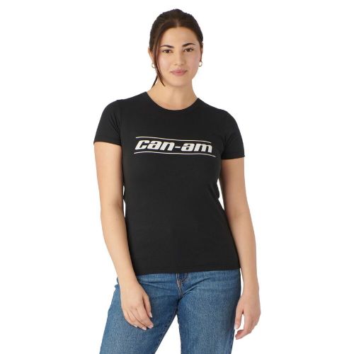 Can-am new oem, women's medium cotton polyester signature t-shirt,