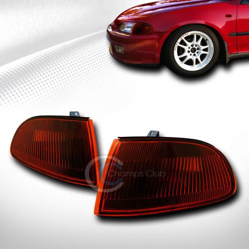 Fits 92-95 Civic 2 Door Eg Jdm Smoke Amber Signal Parking Corner Lights Lamps yd, US $32.95, image 2