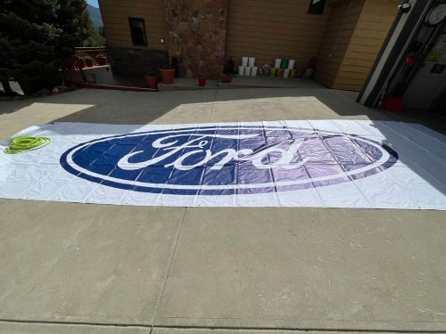 Huge Ford Banner original blue and white, Length 29ft Width 8ft, brand new, US $550.00, image 2