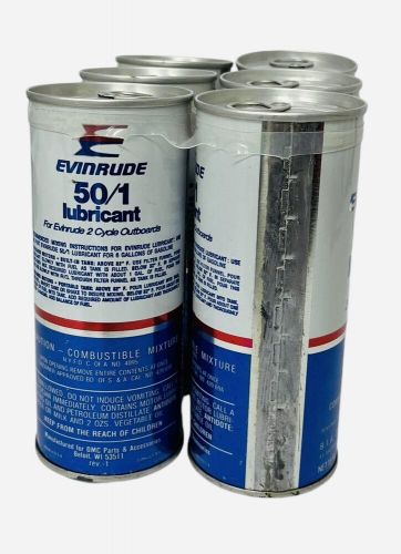 6 Pack Evinrude 2 Cycle Outboard 50/1 Lubricant 16oz Pint Oil 2 Stroke -NEW, US $59.99, image 4