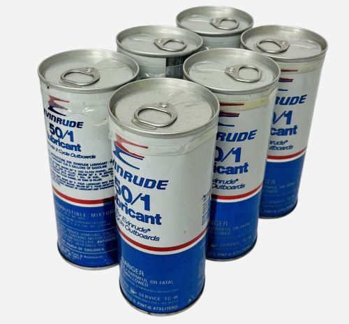 6 Pack Evinrude 2 Cycle Outboard 50/1 Lubricant 16oz Pint Oil 2 Stroke -NEW, US $59.99, image 7