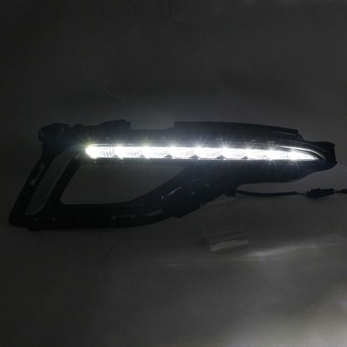 For hyundai sonata 2015 2016 2017 led drl daytime running lamps fog lights+cover