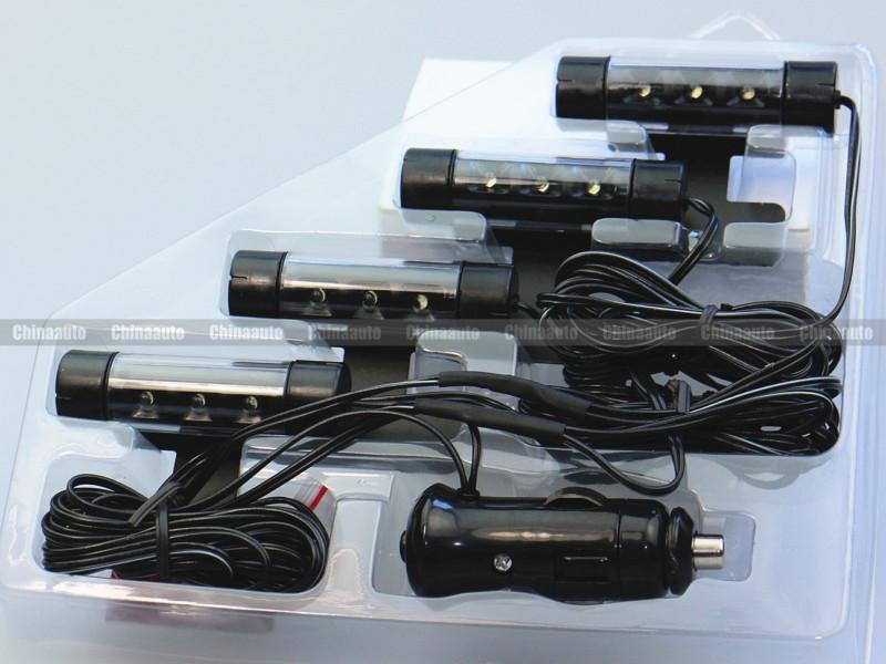 4pcs Car Interior Decorative LED Light lamp Cigarette Lighter Plug 12V White , US $9.98, image 3
