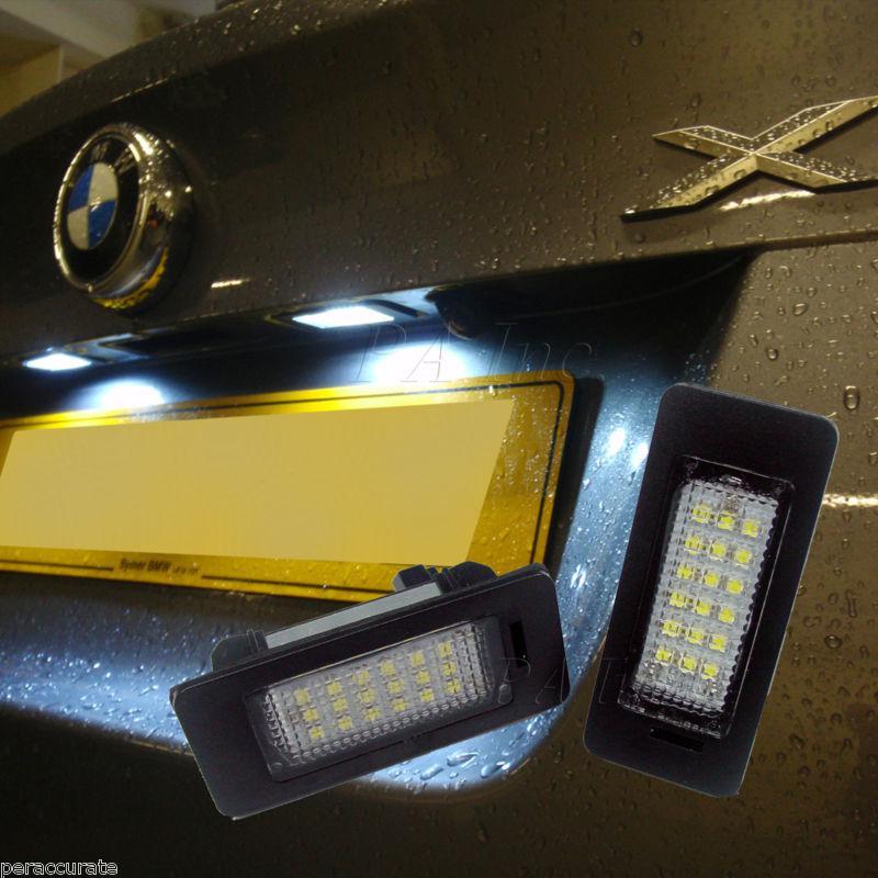 1 pair error free bmw e39 e60 e61 e90 5-series m5 led license plate light set