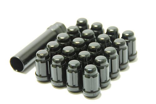Muteki closed end lug nuts deep black 12 x 1.25 41885b