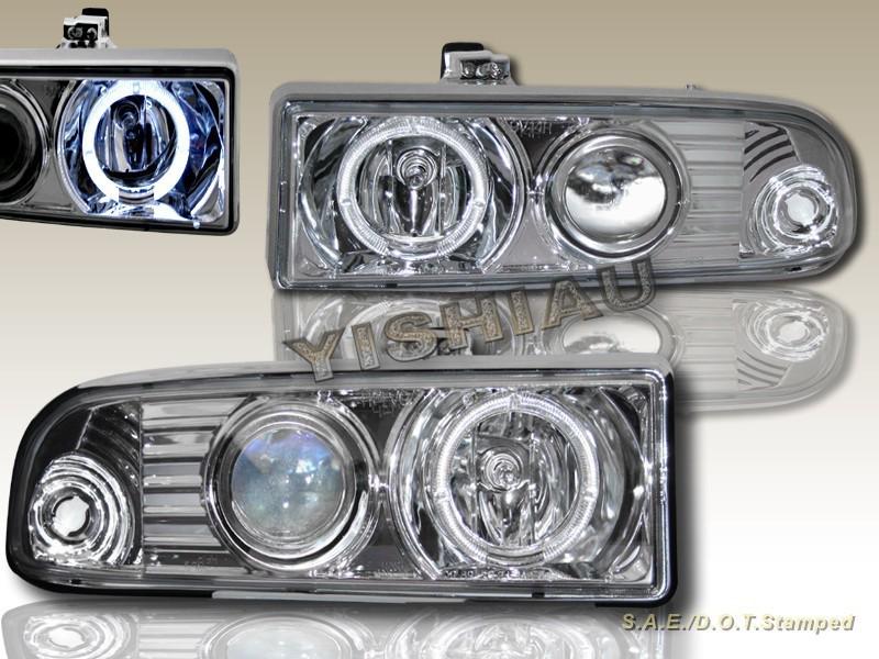 1998-2004 chevy s10/blazer halo projector headlights chrome
