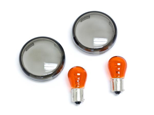 Smoke turn signal lens lenses for 2000 & up harley davidson softail / dyna glide