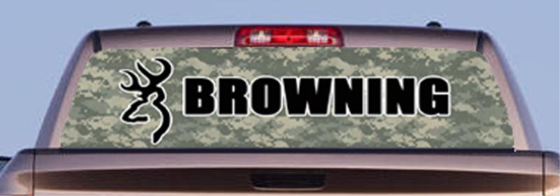 Rear window graphic - browning