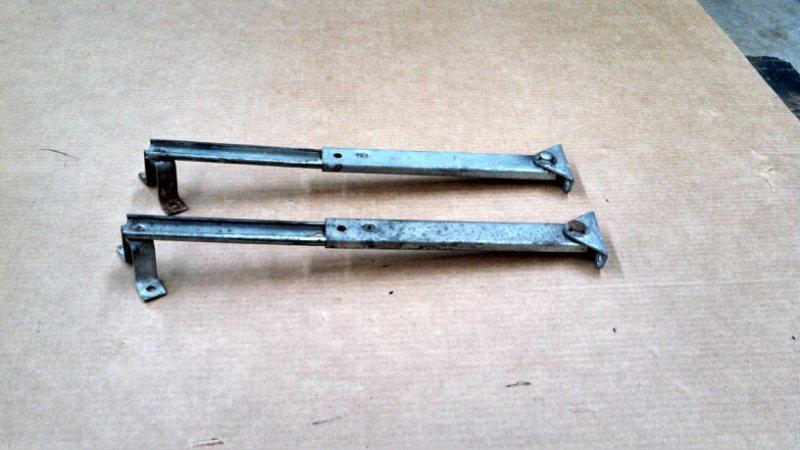 66-77 early ford bronco oem full steel top liftgate support arms, pair, nr