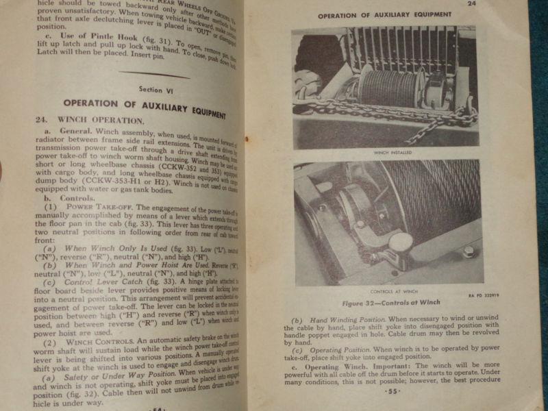 1944 GMC TRUCK 2 1/2 TON 6X6 ARMY SHOP MANUAL / ORIGINAL MAINTENANCE BOOK , US $97.50, image 4