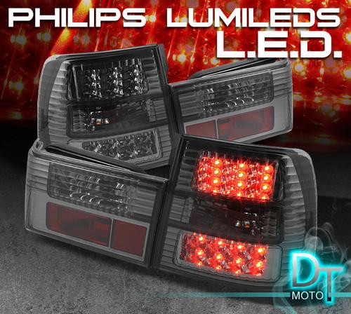 Smoked 89-95 bmw 5-series e34 philips-led perform tail brake lights left+right