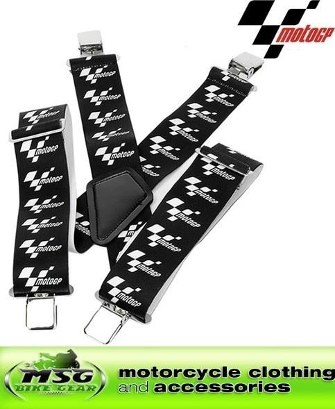 Motogp motorcycle black/white rider braces  one size moto gp