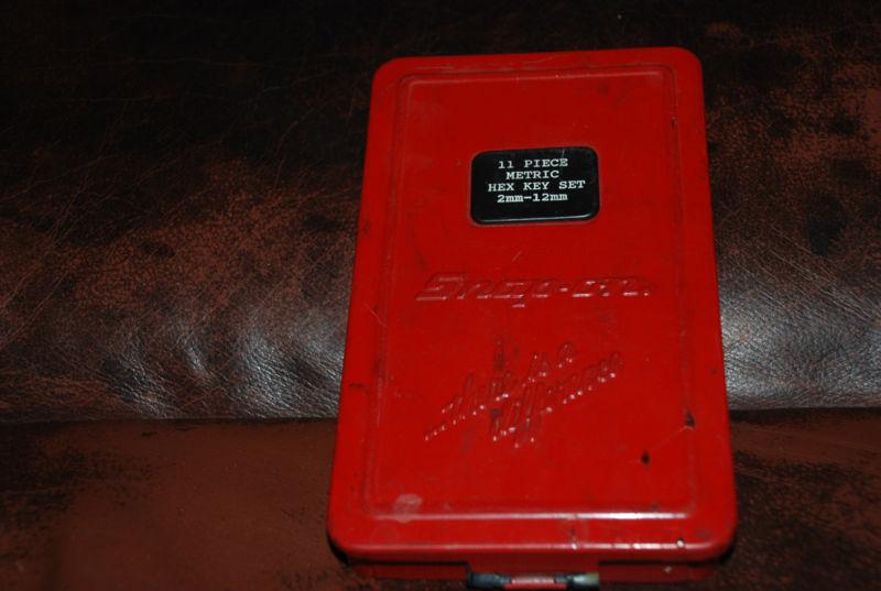 Snap on 9 pc metric  hex key set 2 mm - 12 mm in red metal case