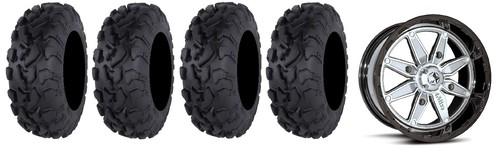 Msa pilot 14" atv wheels 30" bajacross tires kawasaki brute force irs