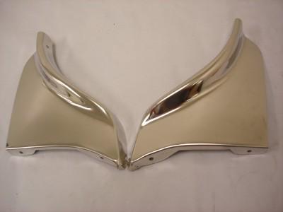 Chevrolet stainless steel skirt scuff pad for 1958 chevy fender skirt 58 bel air