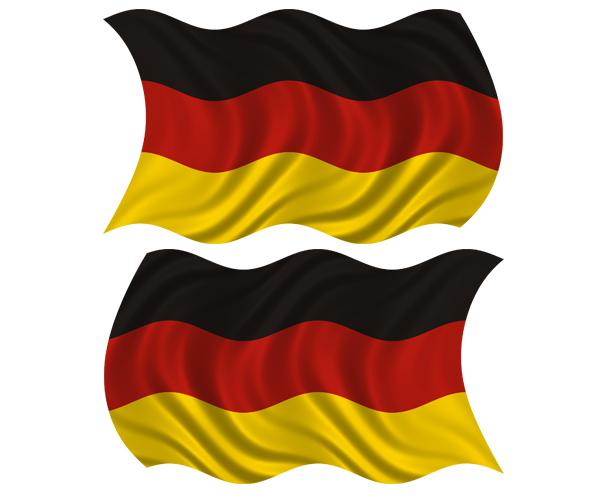 Germany waving flag decal set 4"x2.4" deutschland german vinyl car sticker zu1
