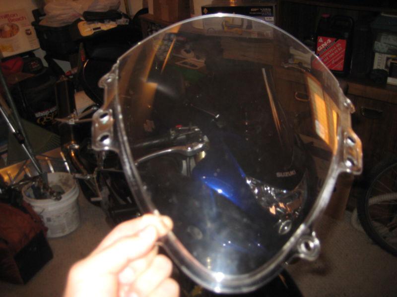 Double bubble windscreen windshield clear for 2004-2005 suzuki gsxr 600 750 k4