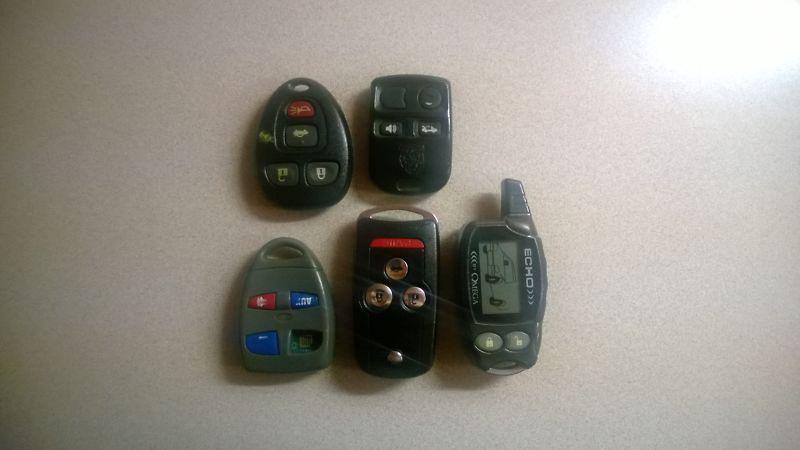 5 keyless  remotes/fob used acura,jaguar,echo,auto mate