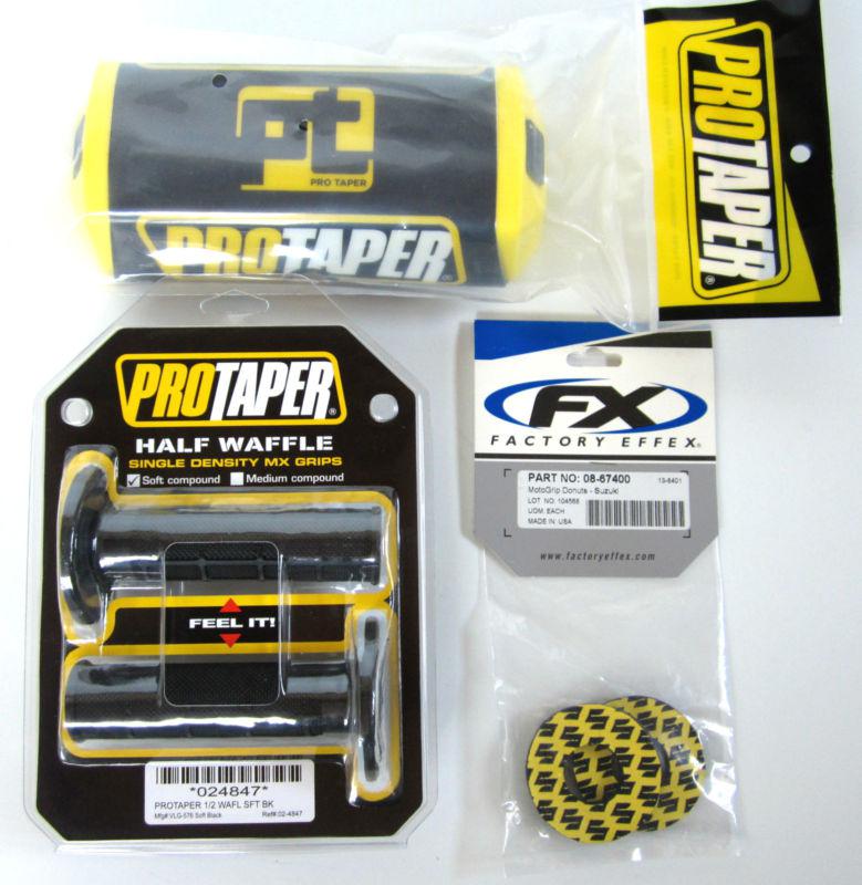 Find Pro Taper ProTaper Yellow Black 2.0 Fat Bar Pad Black MX Grips