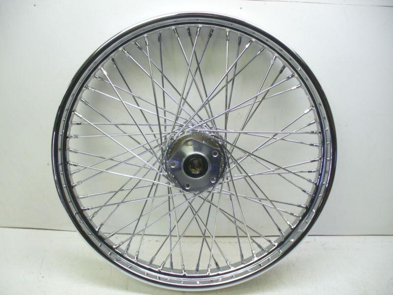 Harley 84-99 fxstc fxdwg 60 spoke 21 x 2.15 chrome front wheel.