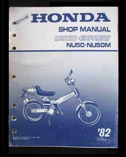 1982 honda 50cc nu50 nu50m urban express 50 scooter repair manual