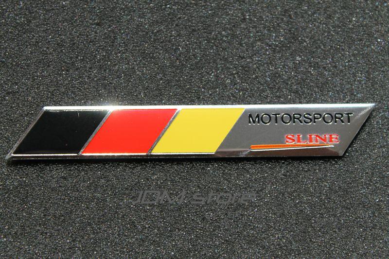 Motorsport sline rear or side sticker emblem fits: audi s a4 s4 a6 s3 tt quattro