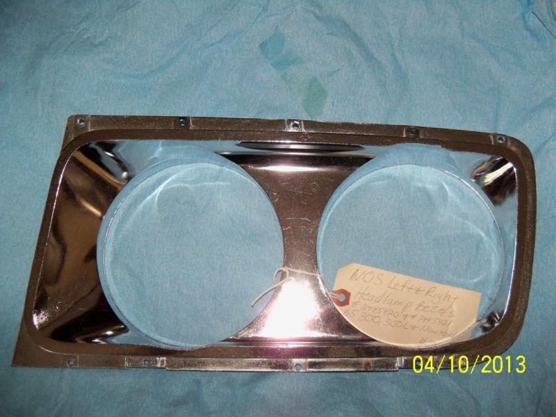 NOS Mopar 1965/65 Chrysler 300L, 300 & New Yorker Left & Right Head Lamp Bezels , US $130.00, image 2