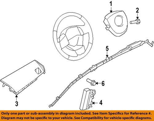 Mazda oem td1157kn0k air bag module-head air bag
