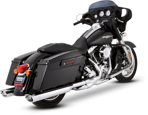 Vance & hines monster oval dual slip-on mufflers chrome harley flhrse5 cvo 13