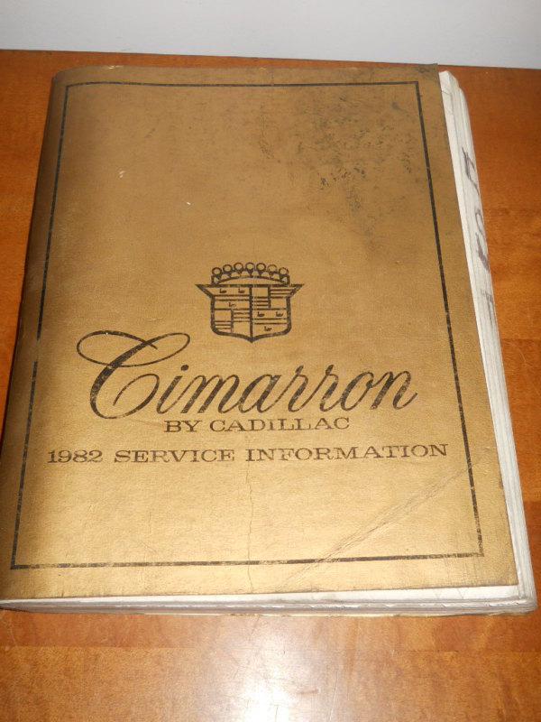 1982 cadillac cimarron used original cadillac s-1808k service information manual