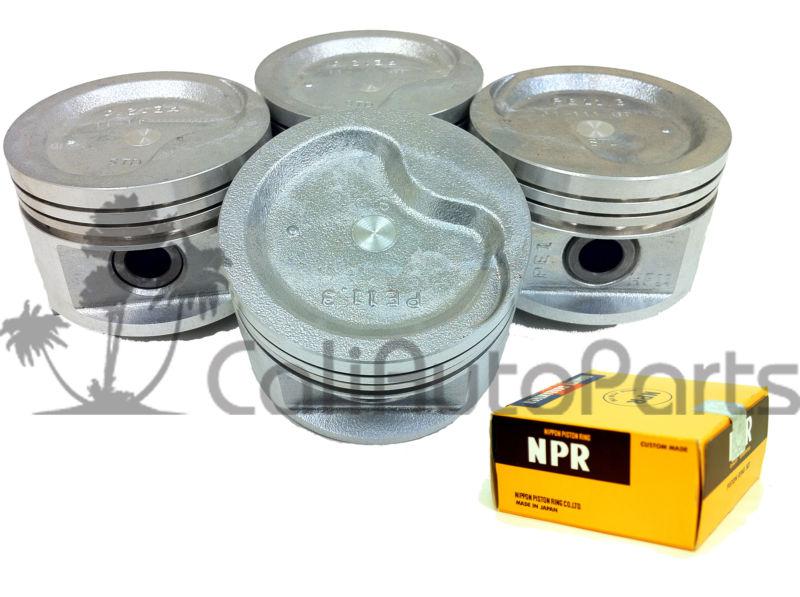 84-87 honda civic crx 1.5 ew1 ew2 d15a2  complete pe1 piston w/ rings set *new*