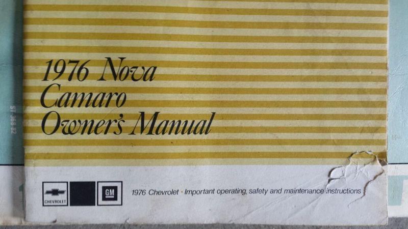 1976 camaro/nova owners manual