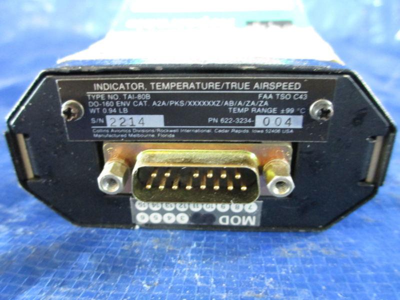 Collins TAI-80B Temperature True Airspeed Indicator, P/N 622-3234-004, US $129.99, image 5