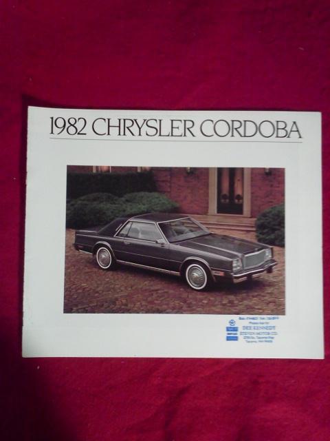 1982 chrysler cordoba sales dealer brochure