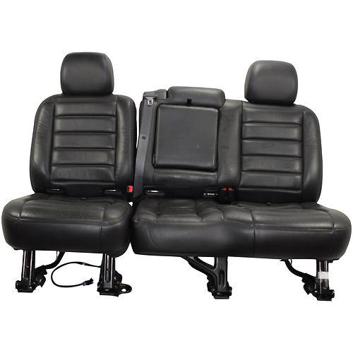 2005-07 hummer h2 sut black leather lh & rh rear 60/40 split fold bench seat