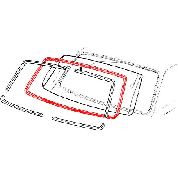 New 66-67 ford fairlane comet backglass weatherstrip
