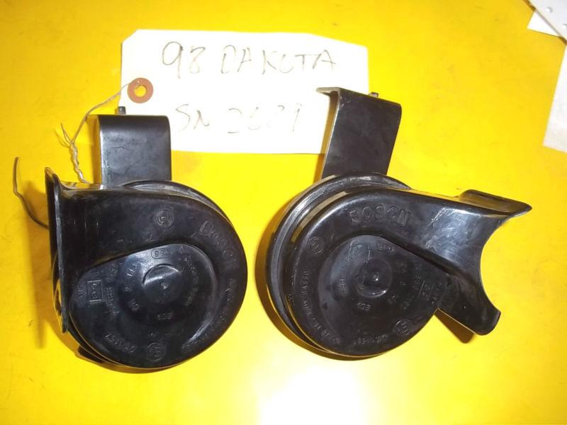 98 99 dodge dakota durango oem electric horn set bosch honk! toot toot beep beep