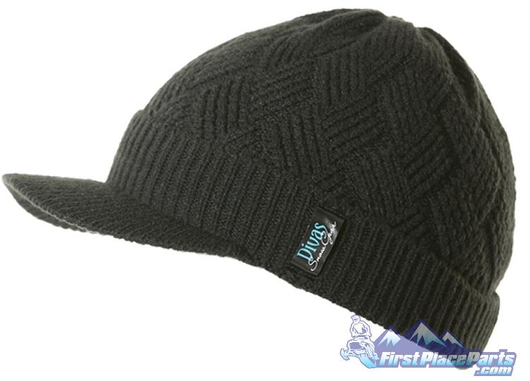 Divas visor beanie ~ 2014 model ~ 100% acrylic ~ one size fits most