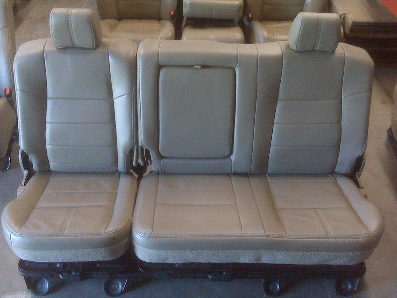 1999-2010 ford f250 f350 rear seat stone gray leather nice