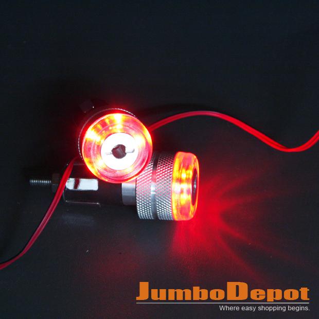 Motorcycle motorbike handlebar 12v led turn signals light lamp red for 7/8" bars