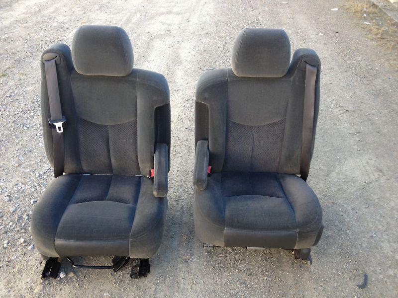 99-06 00 01 02 chevy silverado tahoe dark grey cloth seats oem very nice power