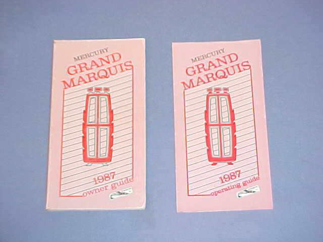 1987 original mercury grand marquis owners manual service guide book 87 glovebox